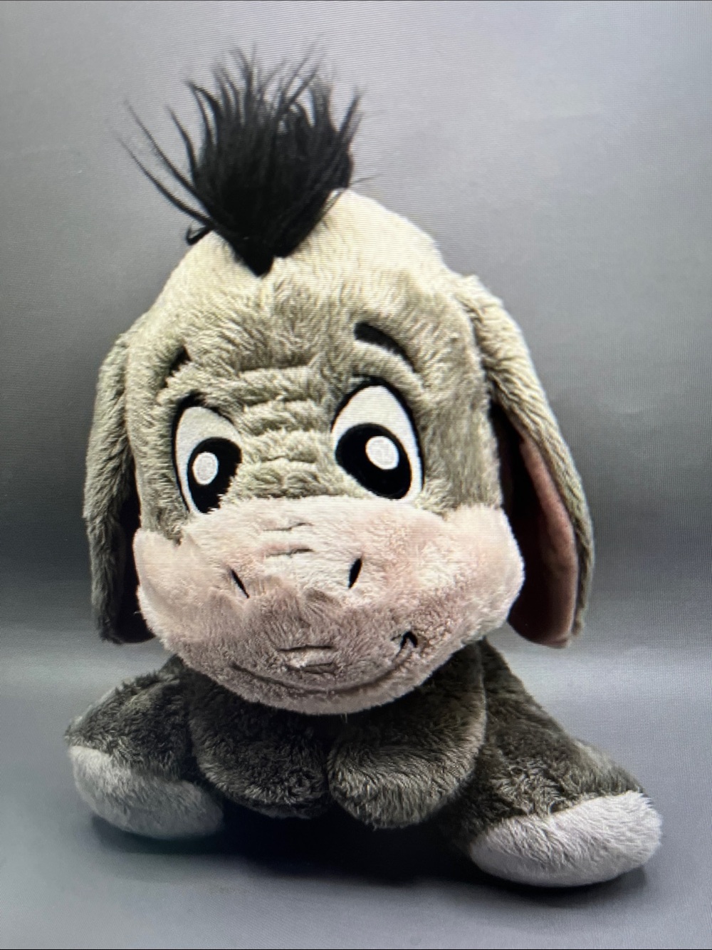 Gray Plush Donkey Stuffed Animal - Soft Cuddly Toy